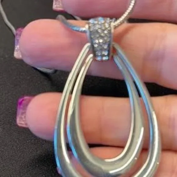 BRIGHTON - Meridian Oval Swing Crystal Necklace & Earrings - Picture 3 of 3